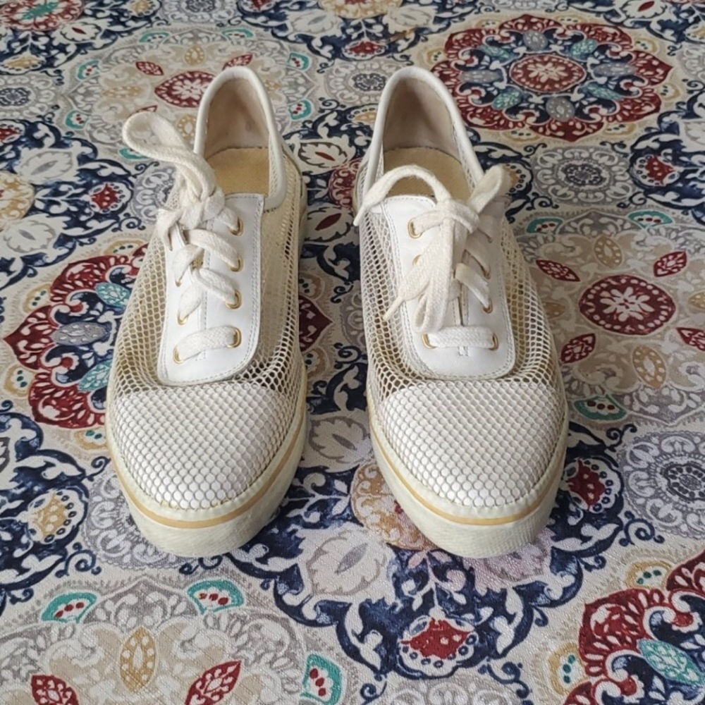 Vintage Stuart Weitzman Mesh Lace-Up Tennis Shoes